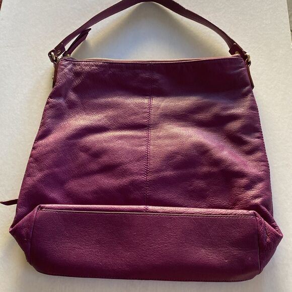 KATE SPADE Purple Leather Satchel Bag - Picture 4 of 6